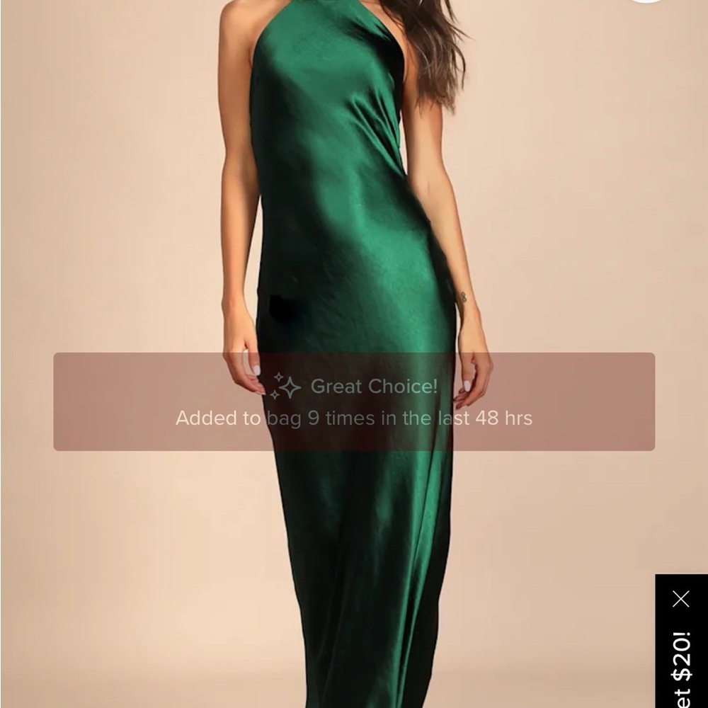 Lulu's One Shoulder Green Dress